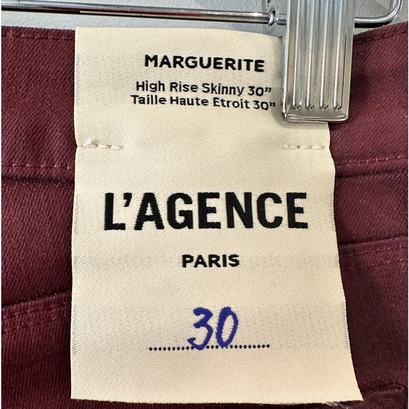 BNWT - L’Agence Red Waxed Denim Skinny - Picture 3 of 6